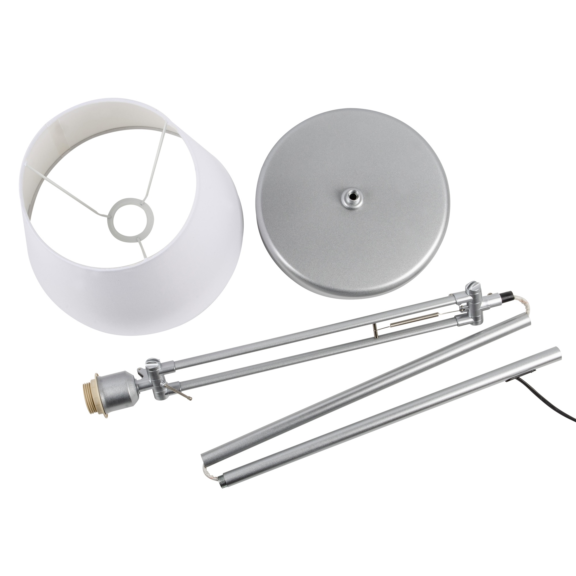 торшер uniel uml-t500 e27 silver/white ul-00010181