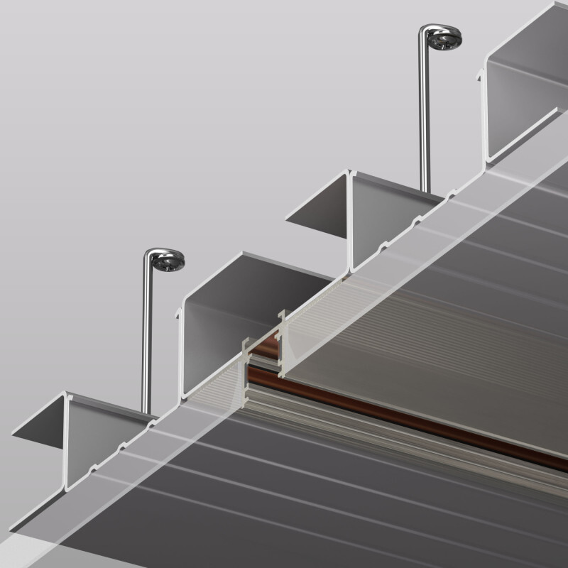 шинопровод магнитный встраиваемый для гкл denkirs shine hide tr5702-dn