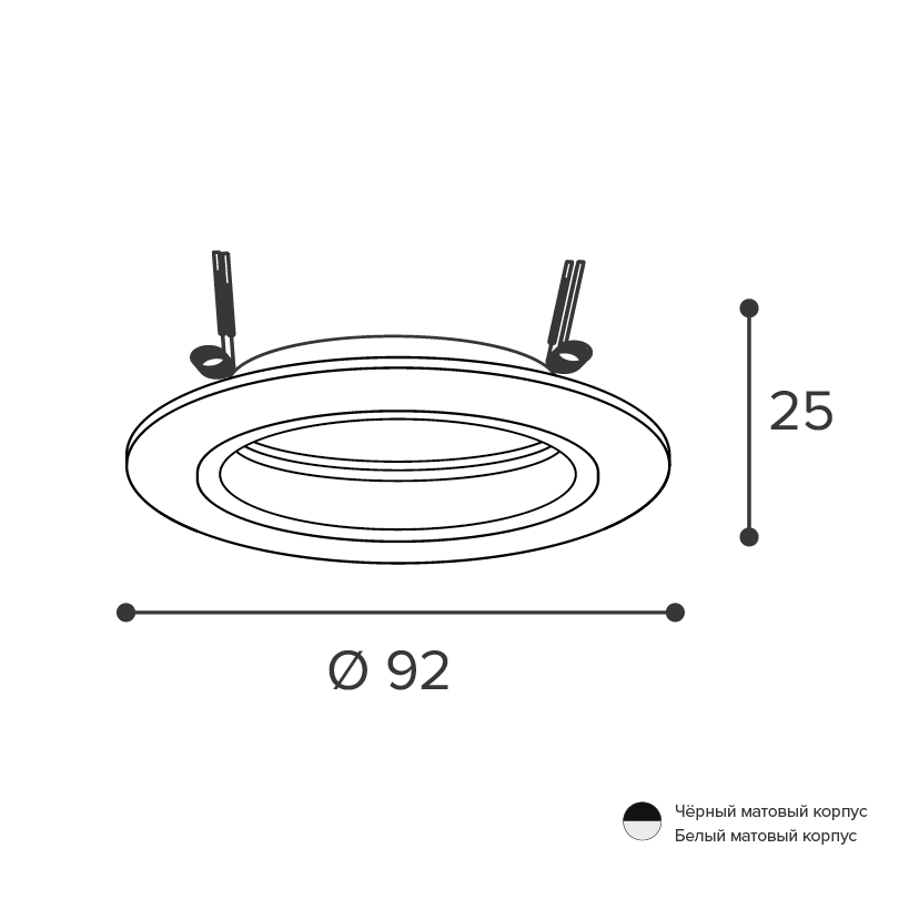 встраиваемый светильник wolta alto wdl-gu5.3/02w-r