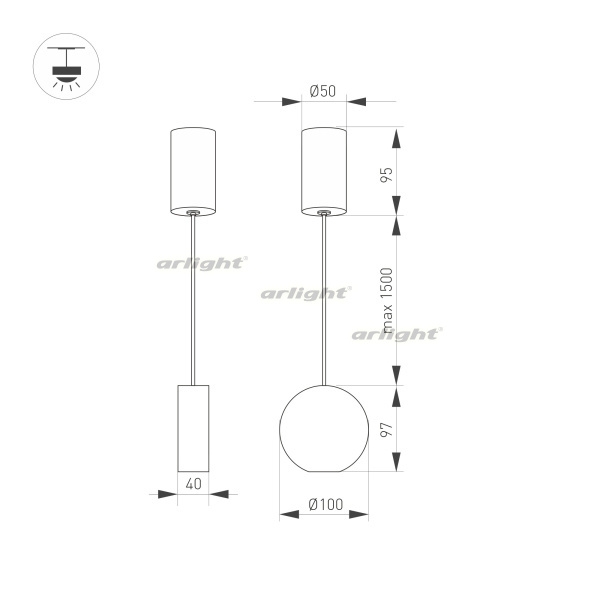 подвесной светильник arlight elementa 032766