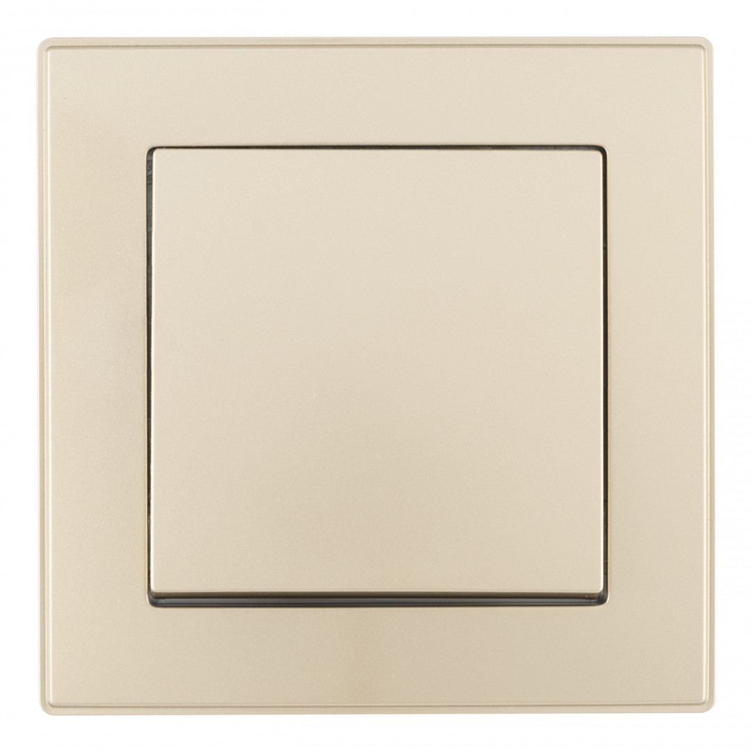 выключатель одноклавишный arte milano set06-1-30-1 shampan