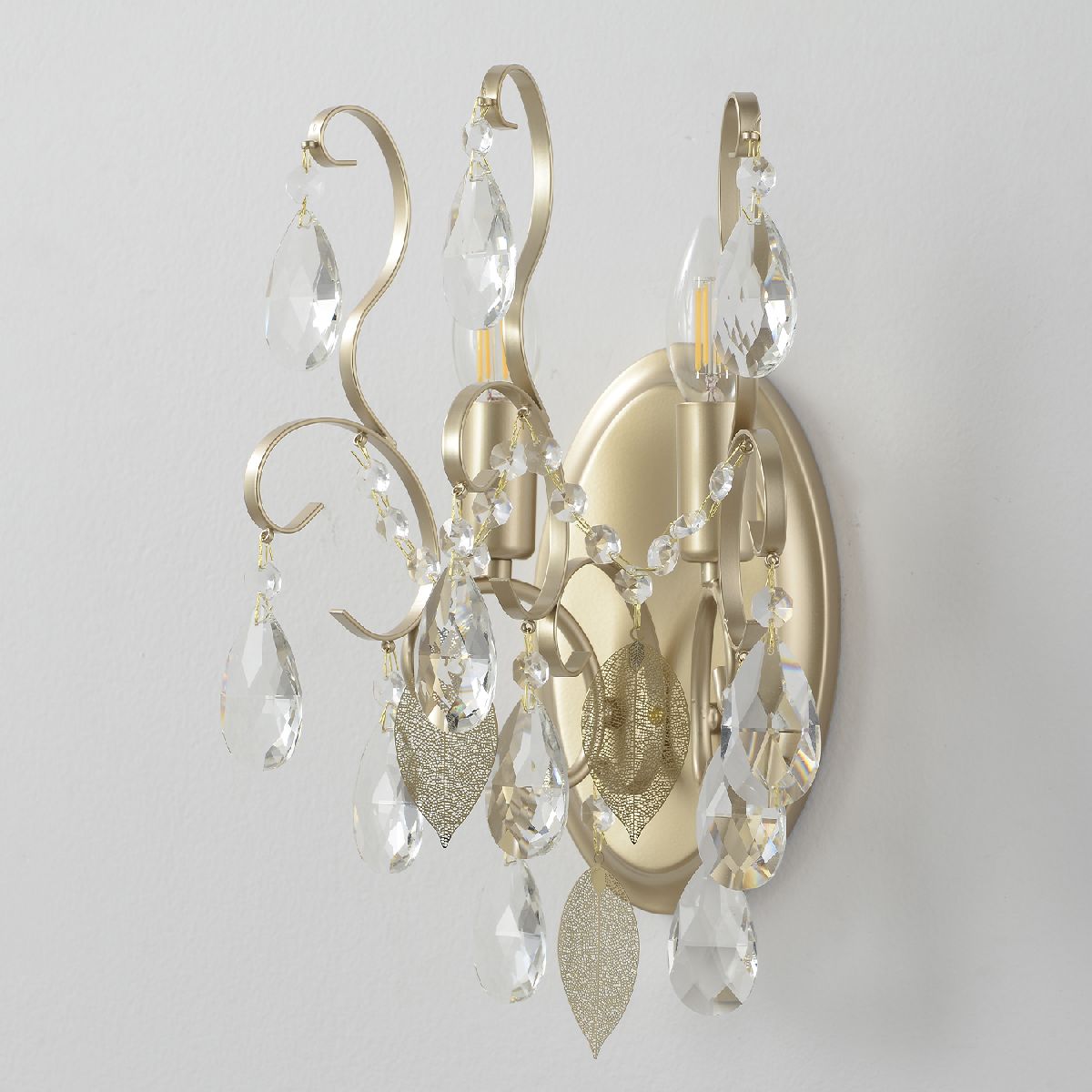 бра crystal lux esmiralda ap2 gold
