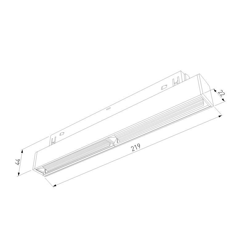 трековый светодиодный светильник elektrostandard slim magnetic 85008/01 4690389178948