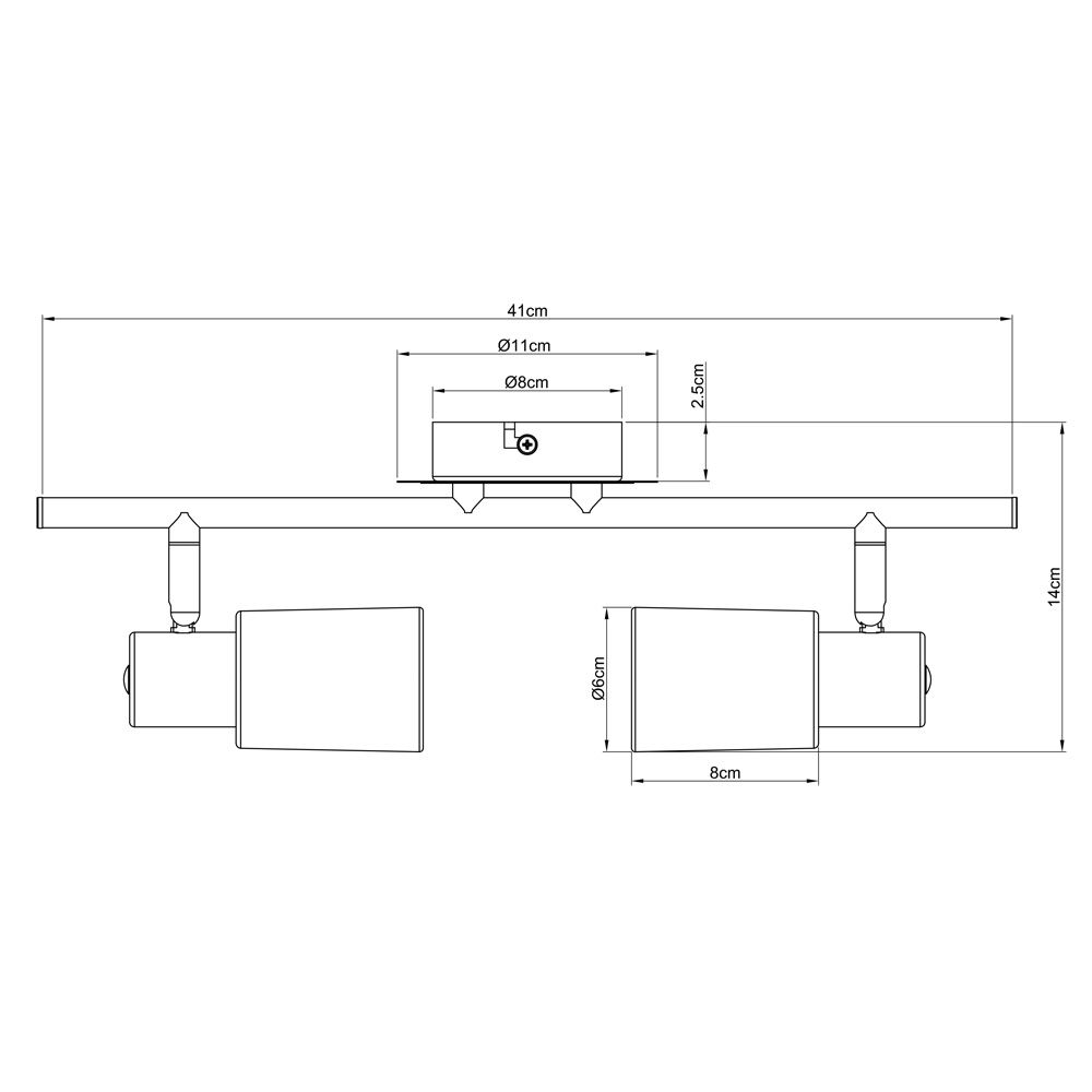 спот arte lamp a4510pl-2ss