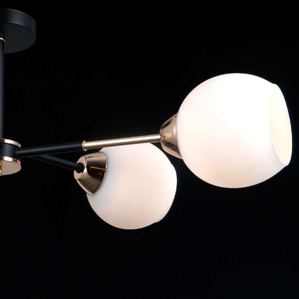 люстра на штанге illumico il0715-4csq-24 bk gd libra