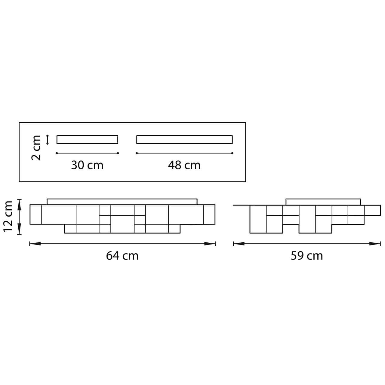 потолочный светодиодный светильник lightstar favo 750162