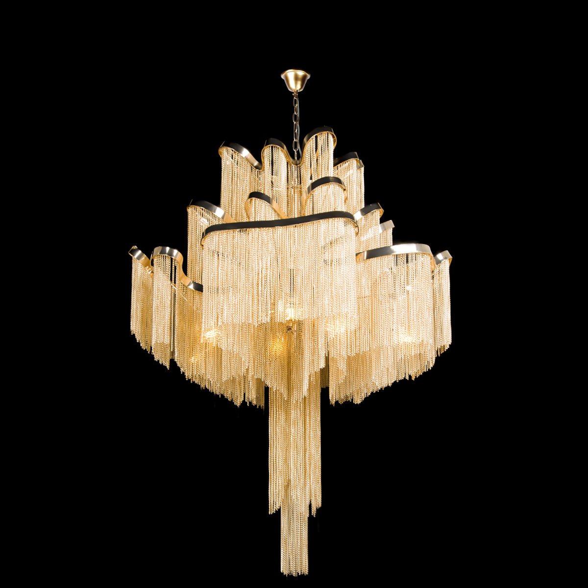 подвесная люстра loft it stream 10208/800 gold