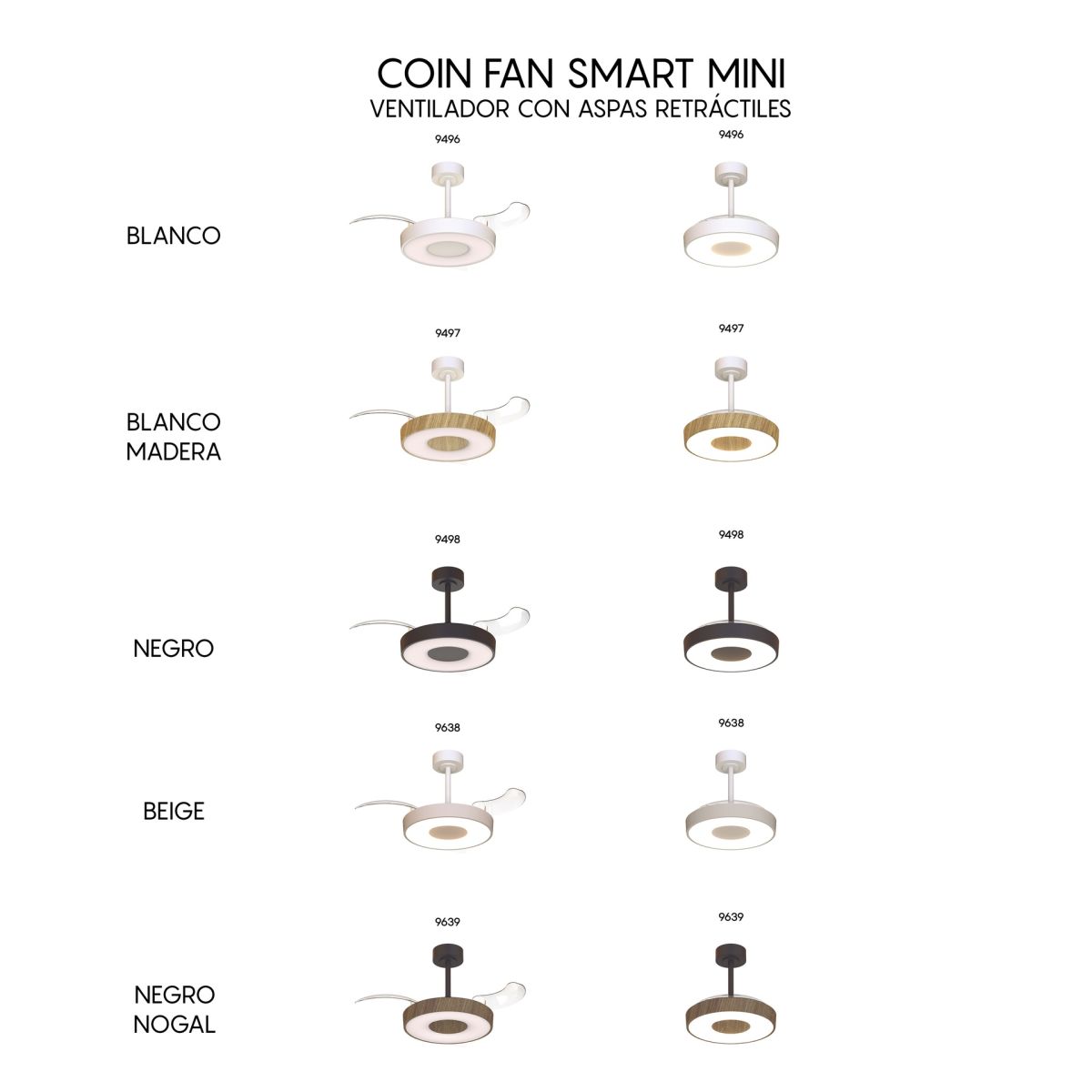 люстра-вентилятор mantra coin fan 9639