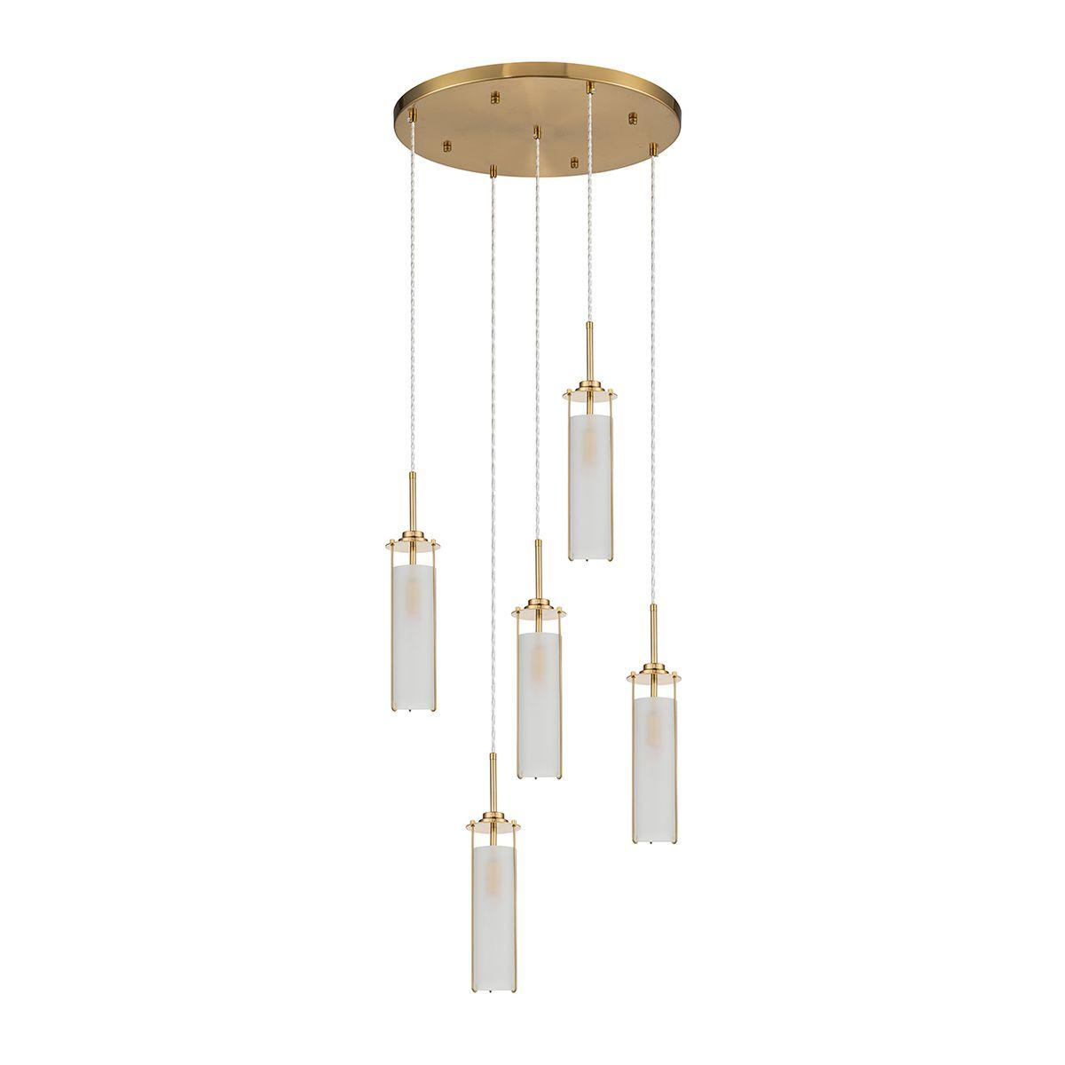 подвесная люстра indigo torcia 11038/5pl brass v000417