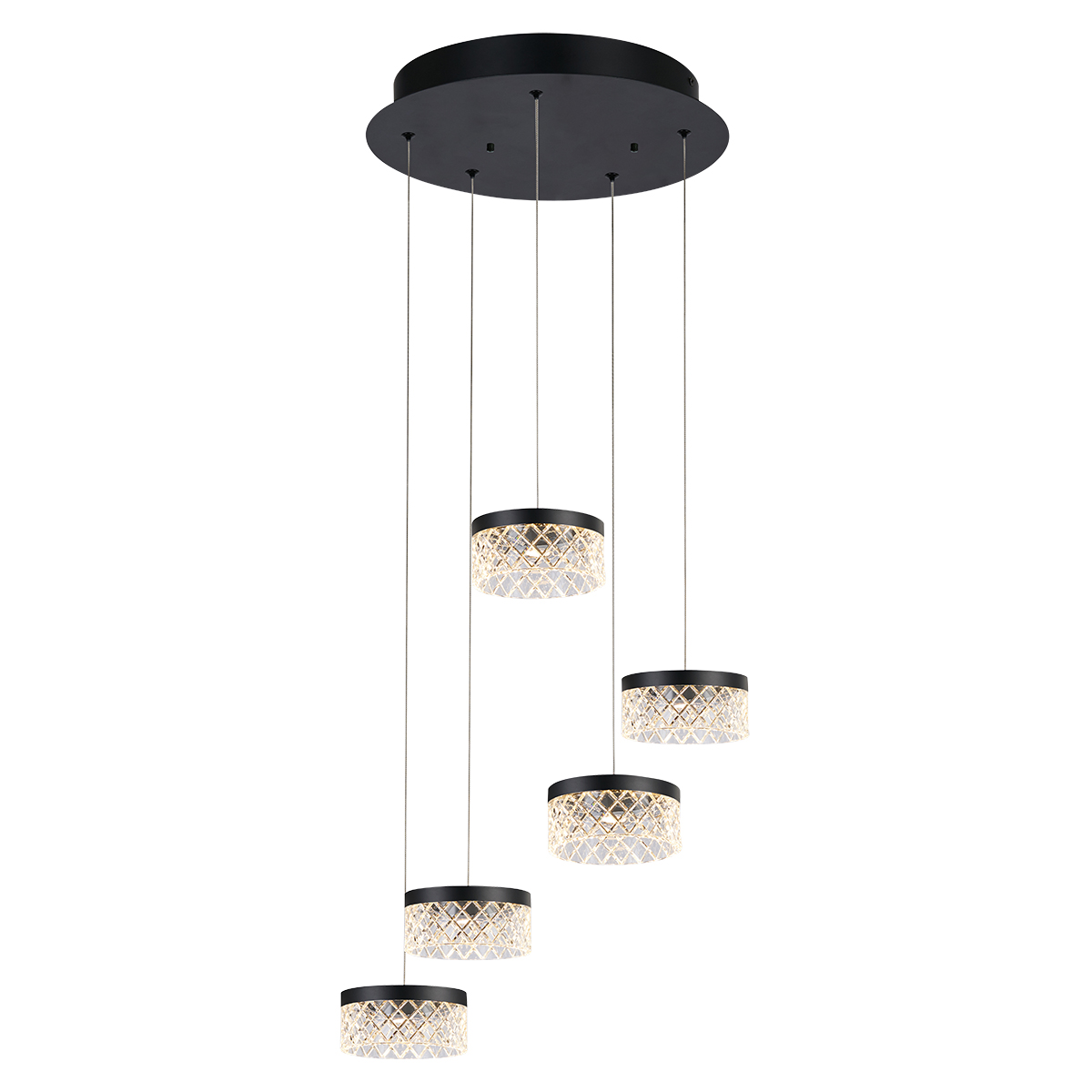 подвесной светильник diamond cut md21020075-5a matt black delight collection