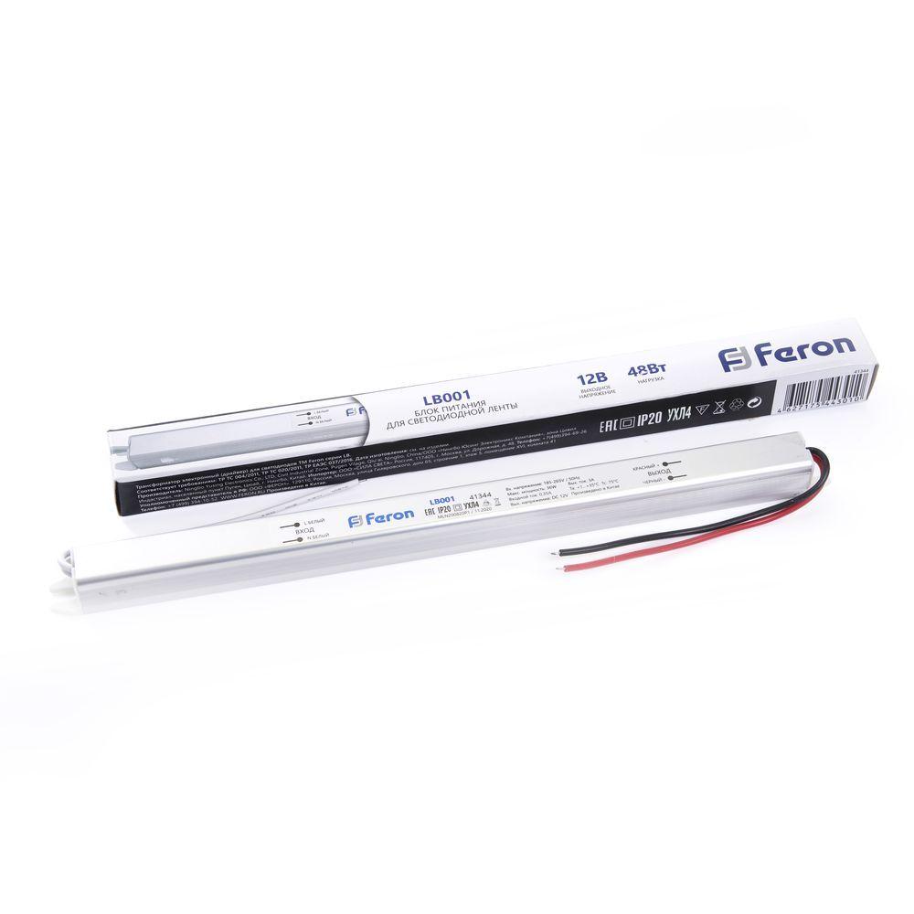 блок питания feron lb001 12v 48w ip20 4a 41344