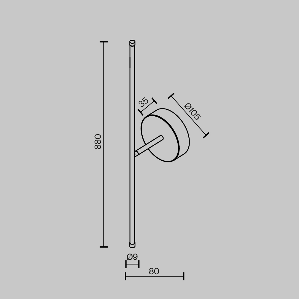 настенный светильник maytoni technical elegant c084wl-l12bs2.7k-1