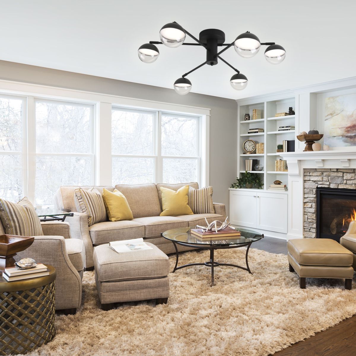 потолочный светильник escada diverse 10271/6led black