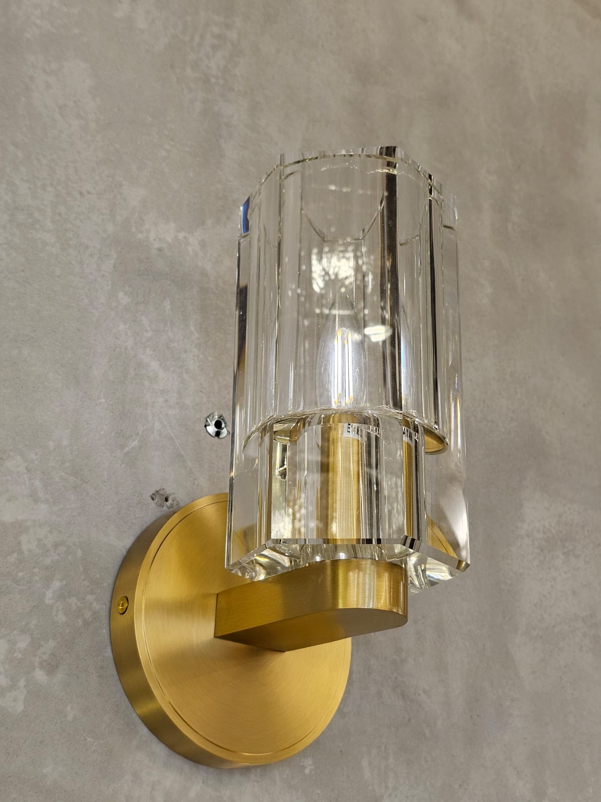 настенный светильник delight collection wall lamp 8816w gold/clear