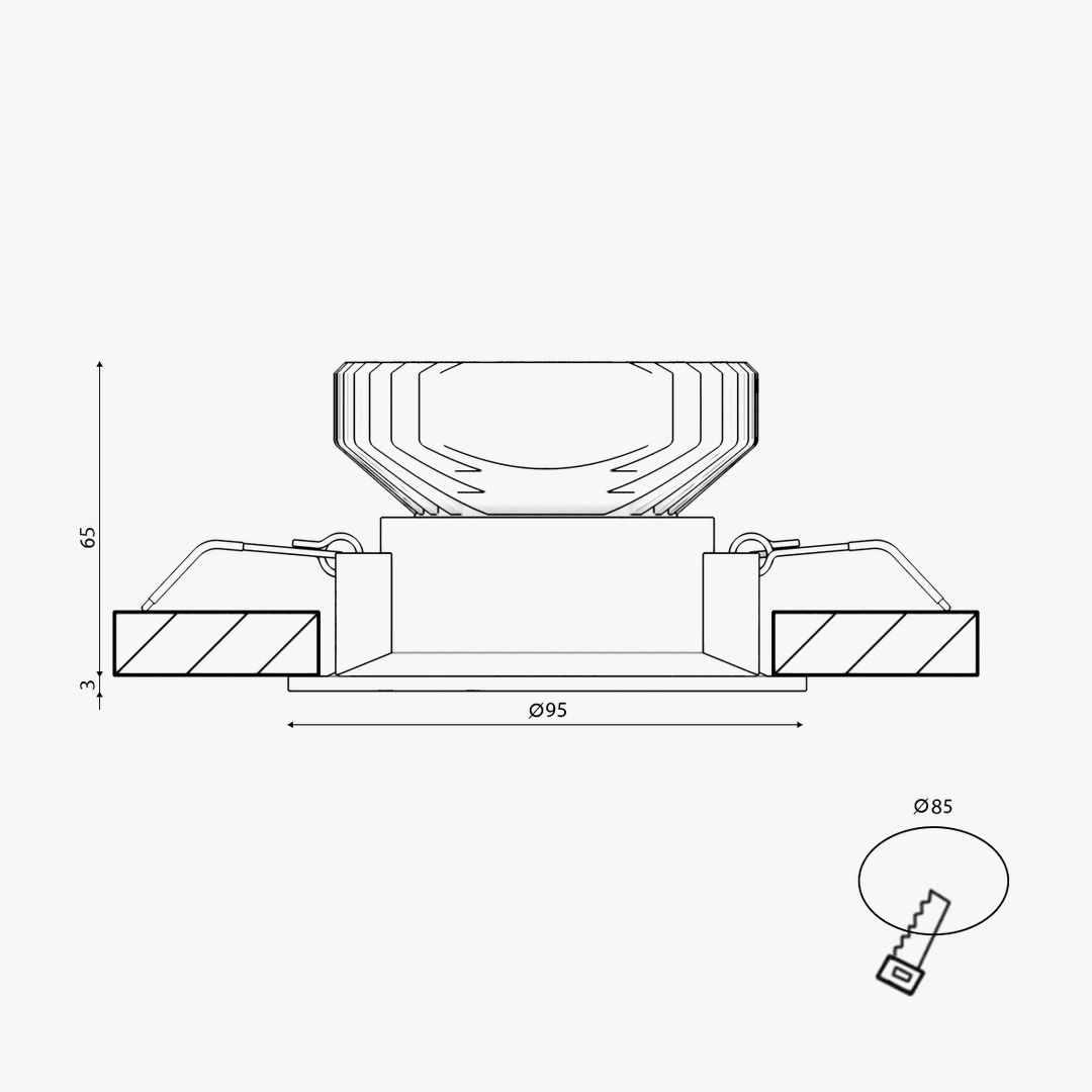 корпус встраиваемого светильника swg combo-43-bl 004185