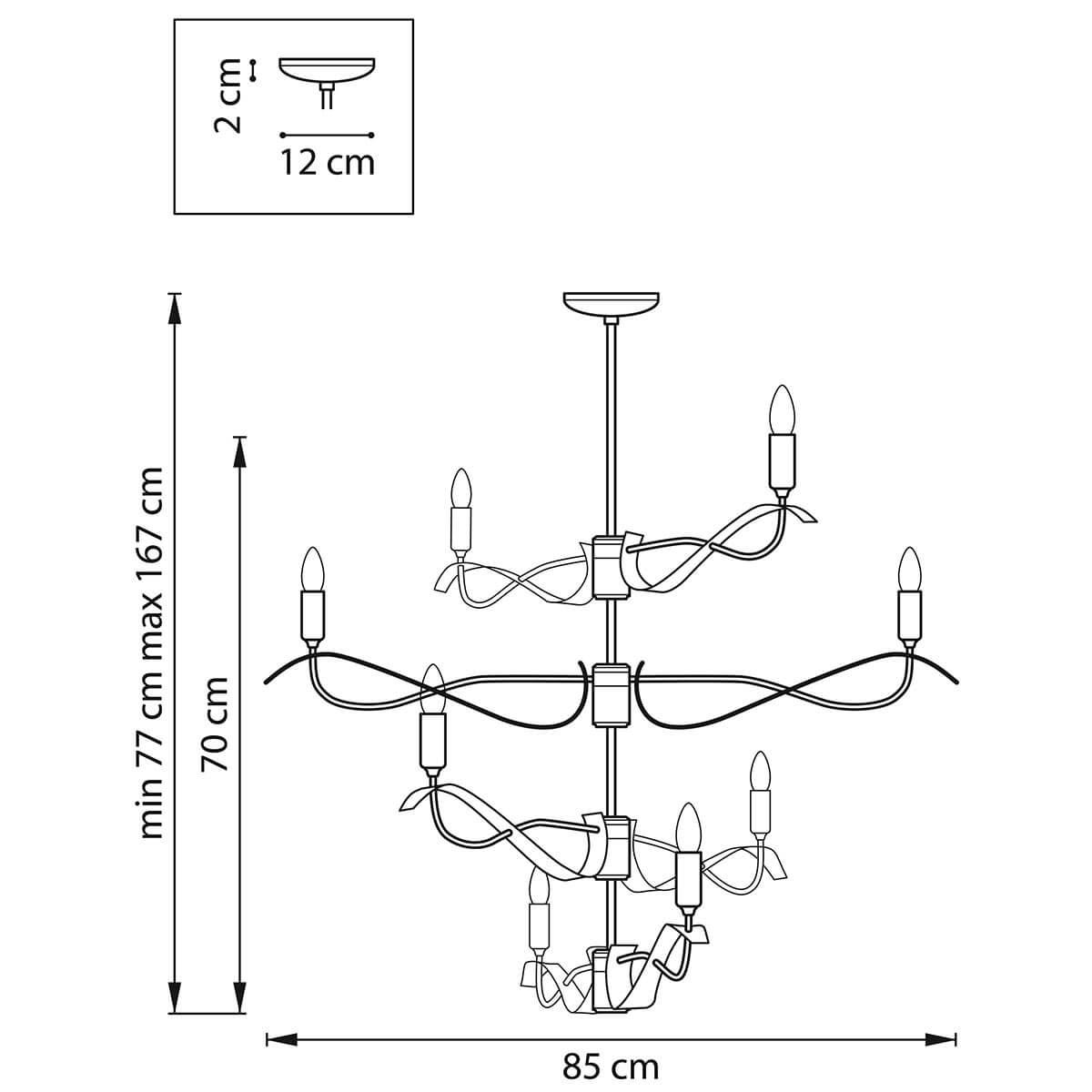 подвесная люстра lightstar ragno 733287