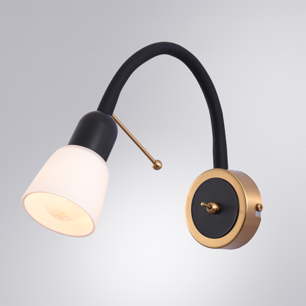 бра arte lamp lettura a7009ap-1bk