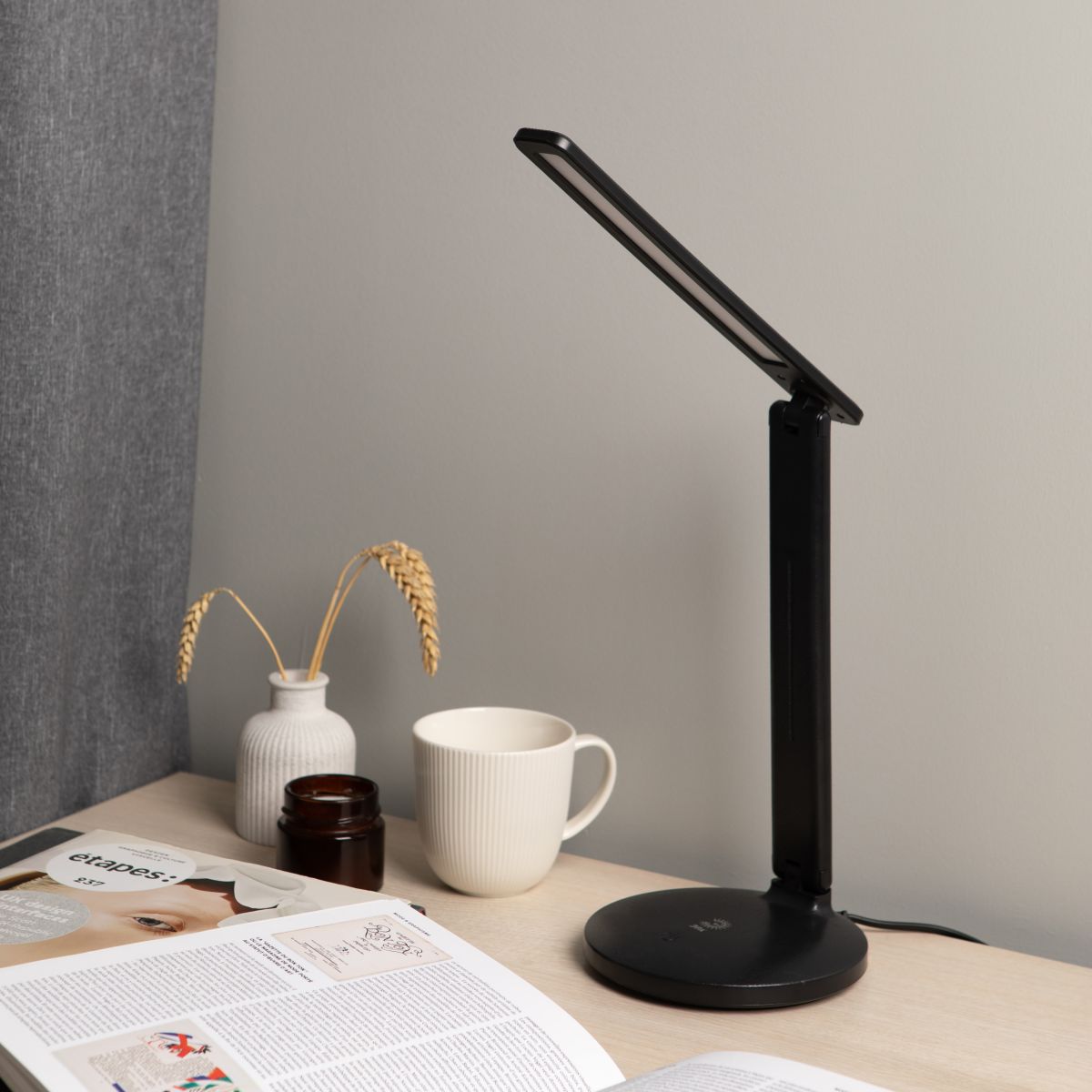 настольная лампа эра nled-526-10w-bk