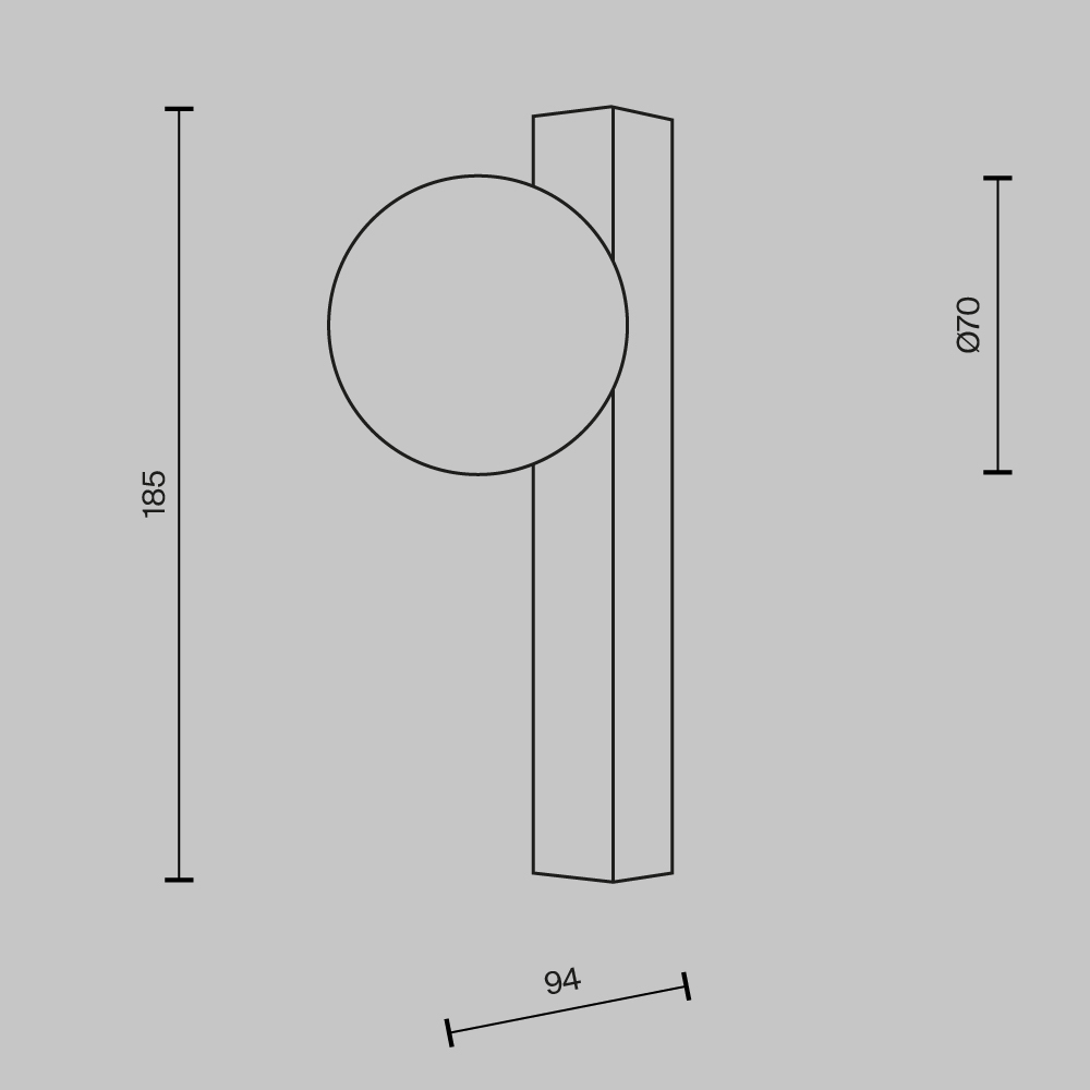 настенный светильник maytoni yora mod464wl-l3bs3k