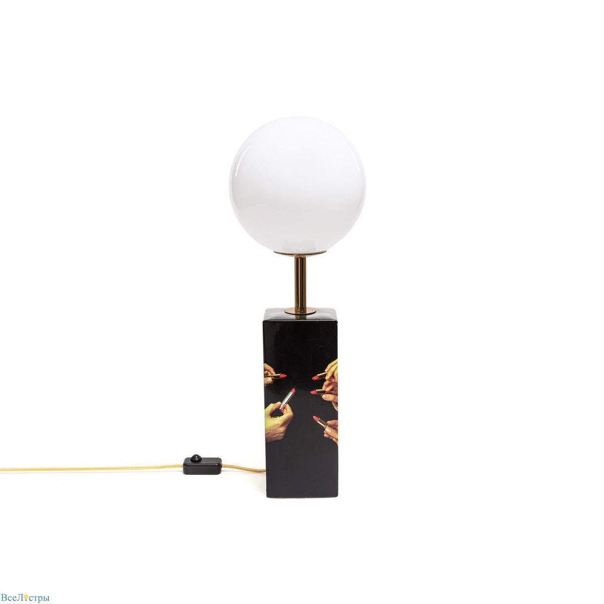 настольная лампа lipstick toiletpaper lamp seletti
