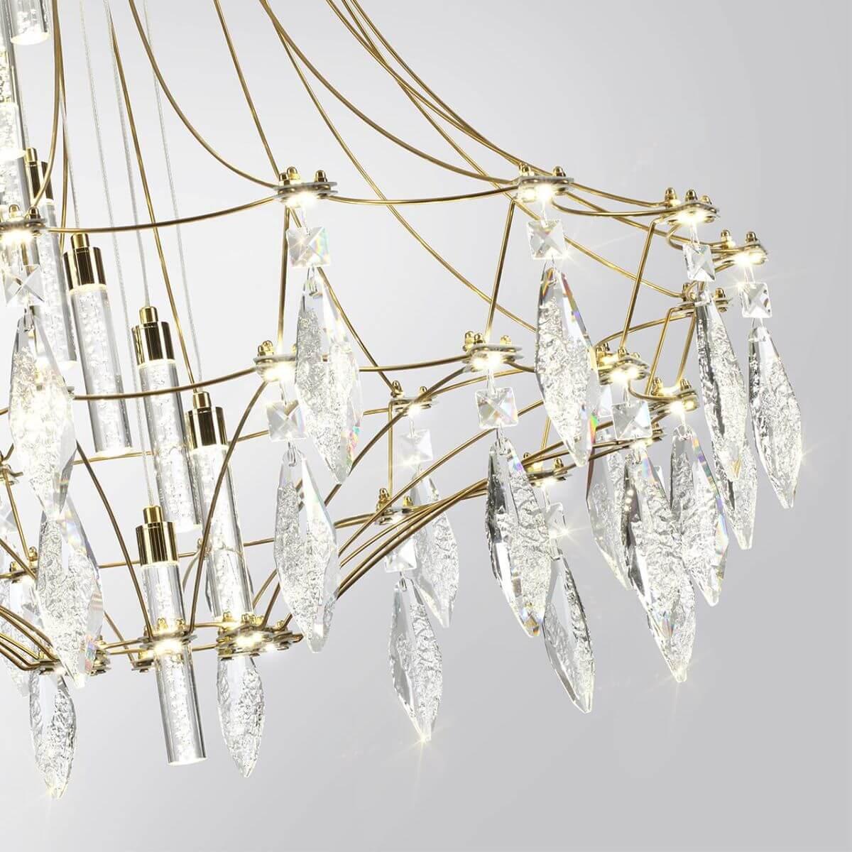 подвесная светодиодная люстра odeon light classic flamenco 7000/51l
