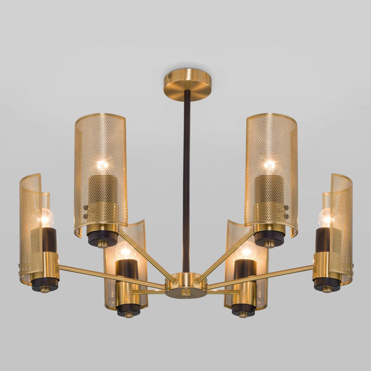 люстра на штанге eurosvet grino 70139/6 латунь