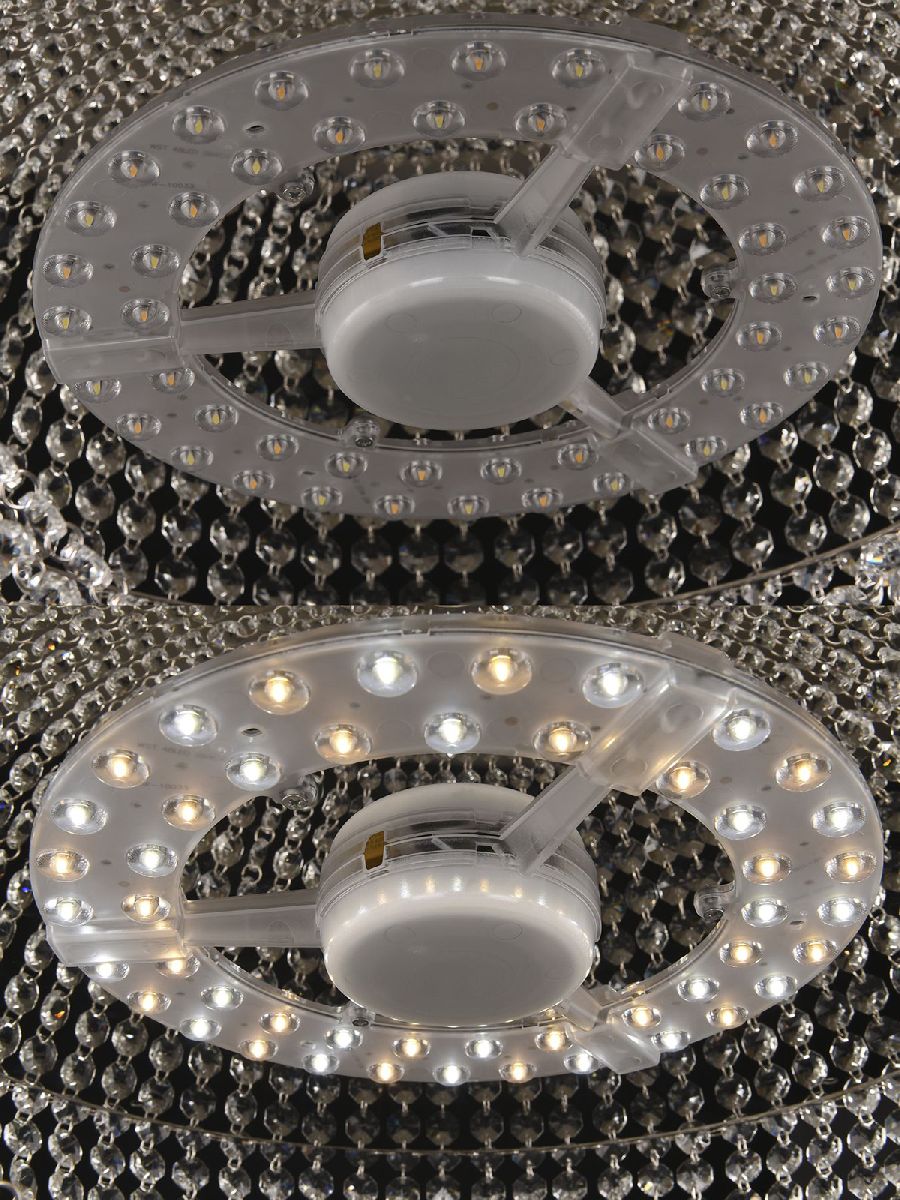 потолочная люстра bohemia ivele crystal 19011/45iv/led-dim ni