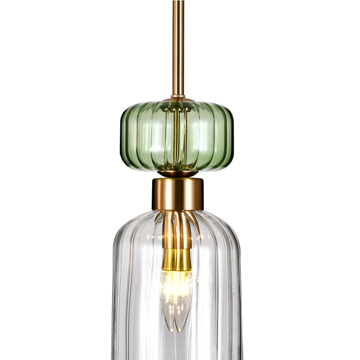 подвесной светильник escada gloss 1141/1s antique copper/green/clear