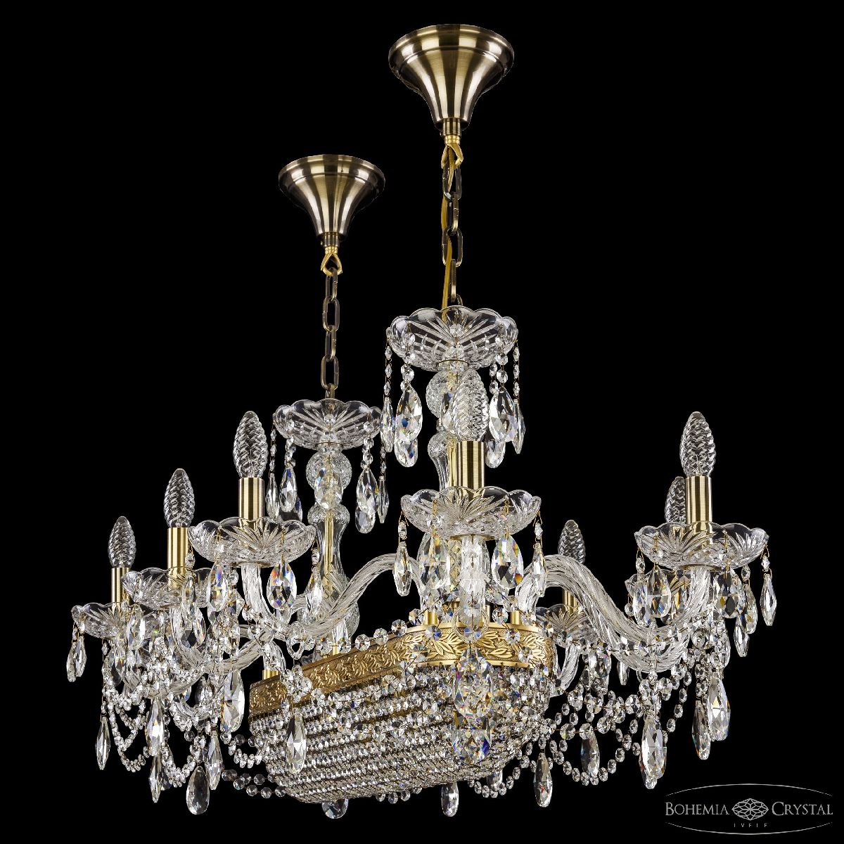 подвесная люстра bohemia ivele crystal 1453/10/195/600 fp
