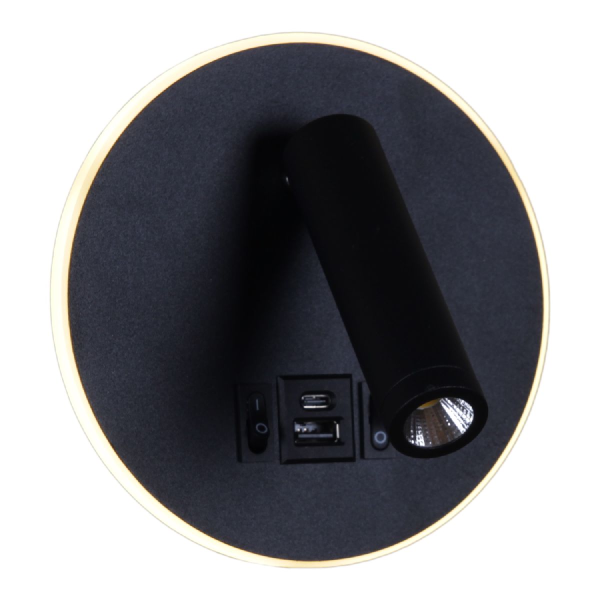 спот reluce 86203-9.2-001kt led12w+usb bk