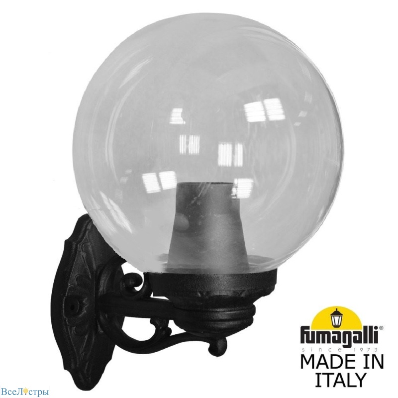 уличный настенный светильник fumagalli globe g30.131.000.axf1r