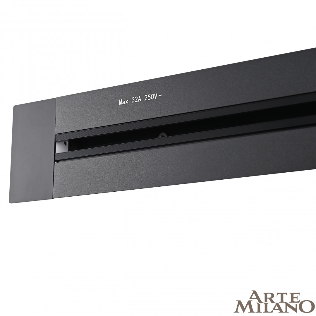 встраиваемый шинопровод arte milano am-track-sockets 382305tb/50 black