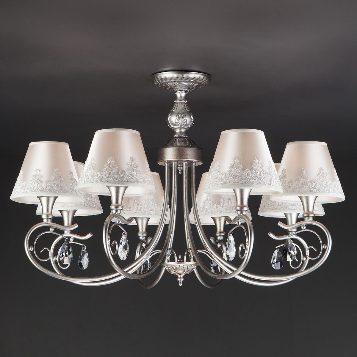 потолочная люстра eurosvet incanto 60069/8 серебро