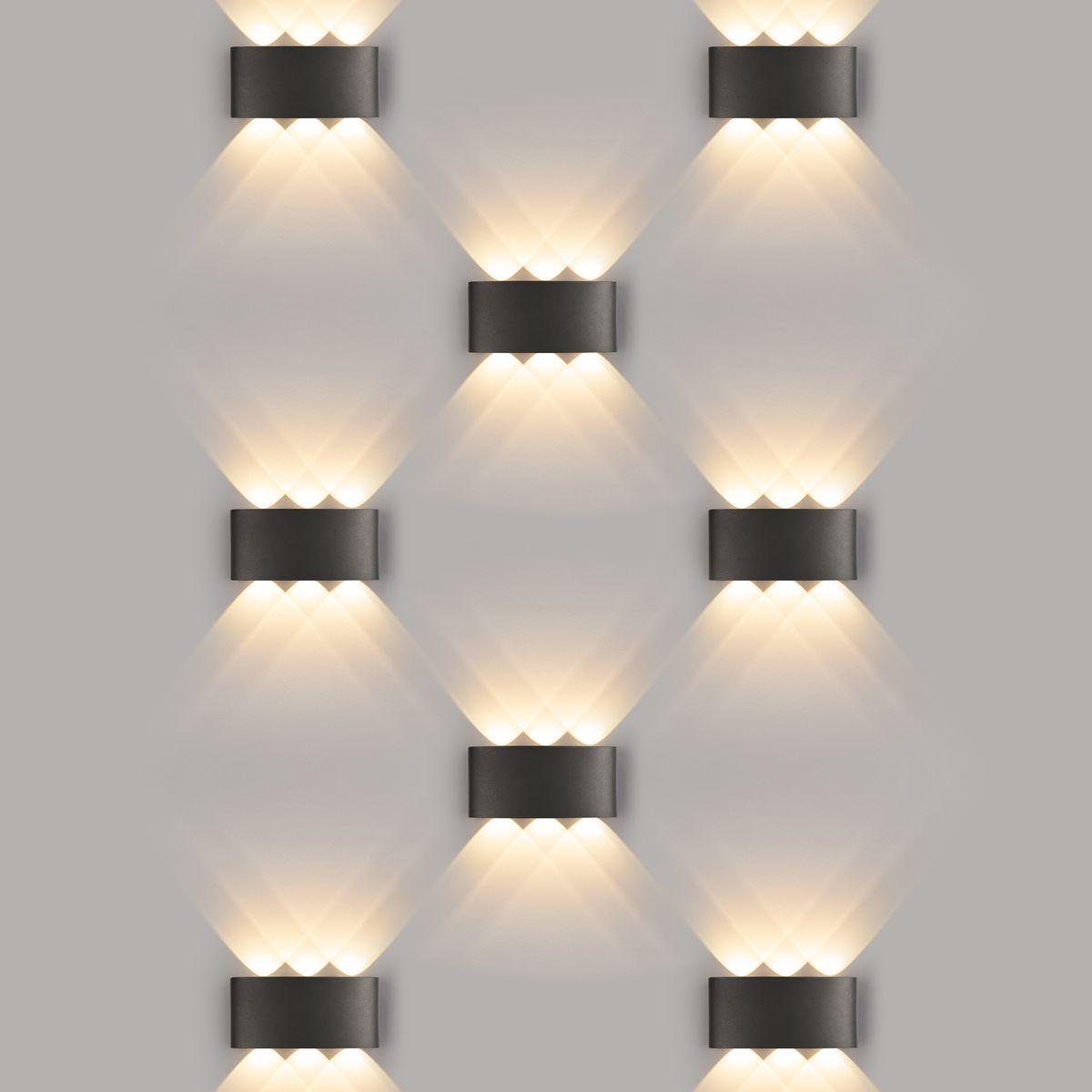 уличный настенный светодиодный светильник elektrostandard 1551 techno led черный 4690389068027