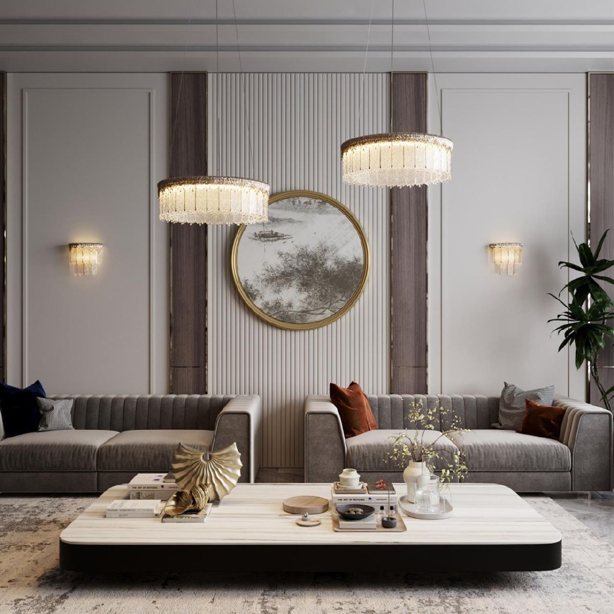 подвесная люстра odeon light cleo l-vision 5091/60l