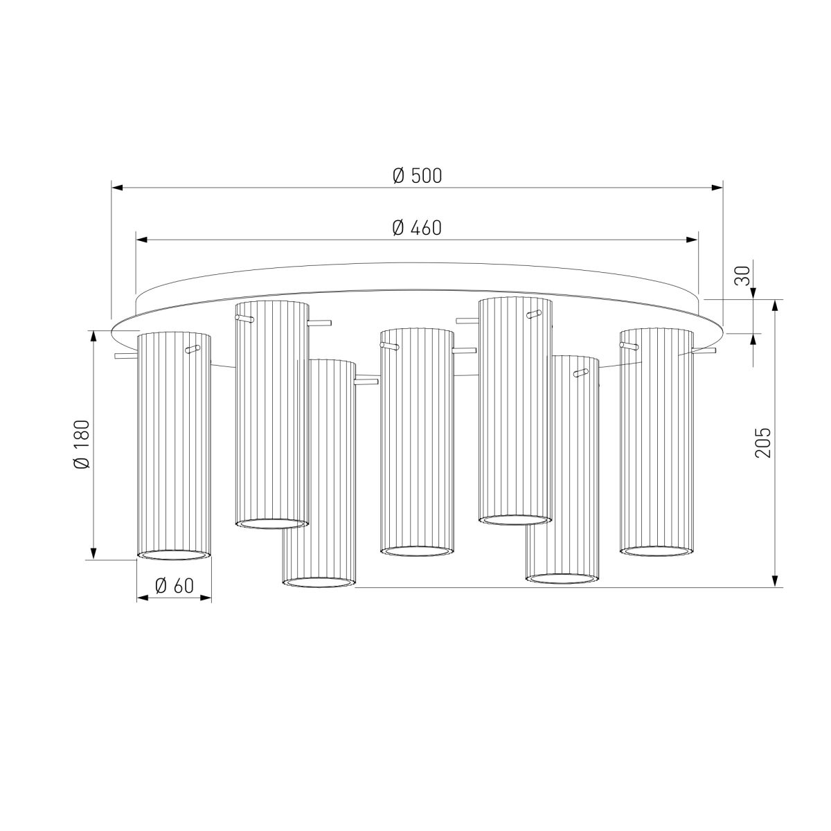 потолочный светильник eurosvet merge 502111/7 хром a071916