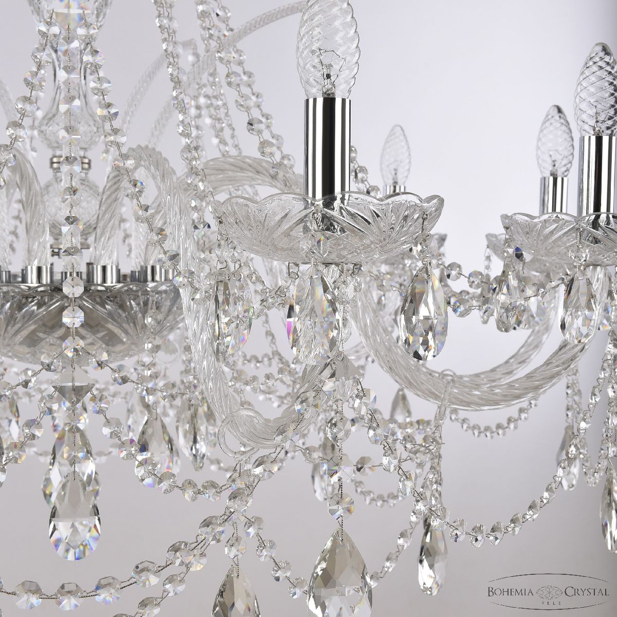 подвесная люстра bohemia ivele crystal 1411/10/360 ni