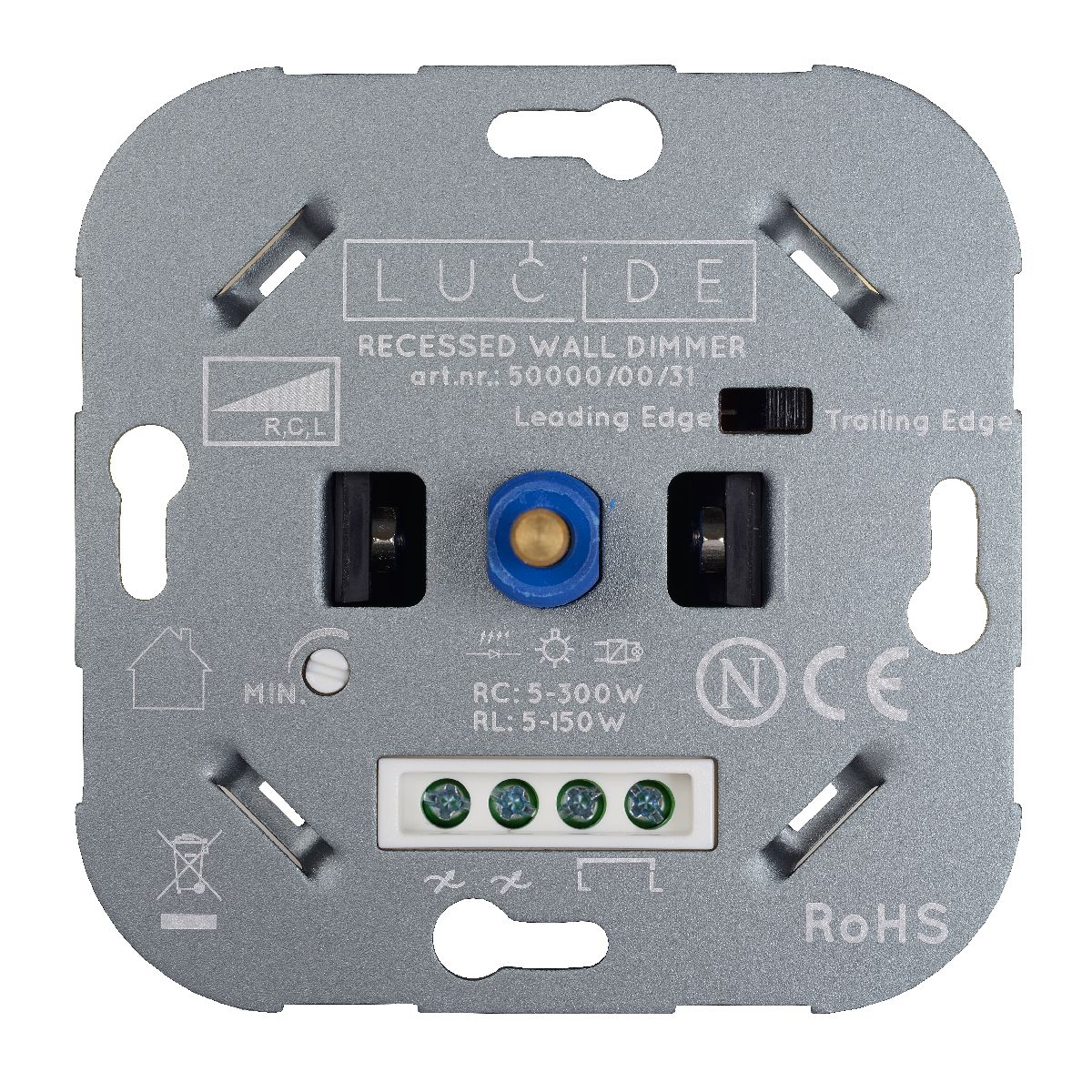 диммер lucide recessed wall dimmer nl 50000/00/31