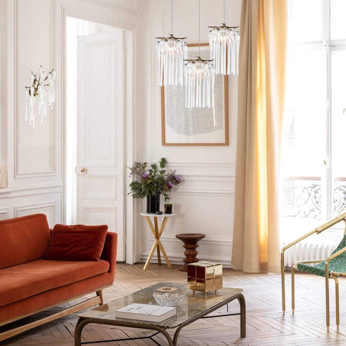 настенный светильник loft it waterfall 10350/3w ab