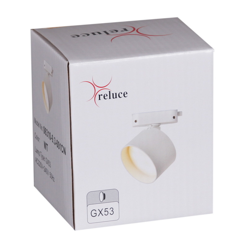 трековый однофазный светильник reluce 06310-9.3-001cn gx53 wt