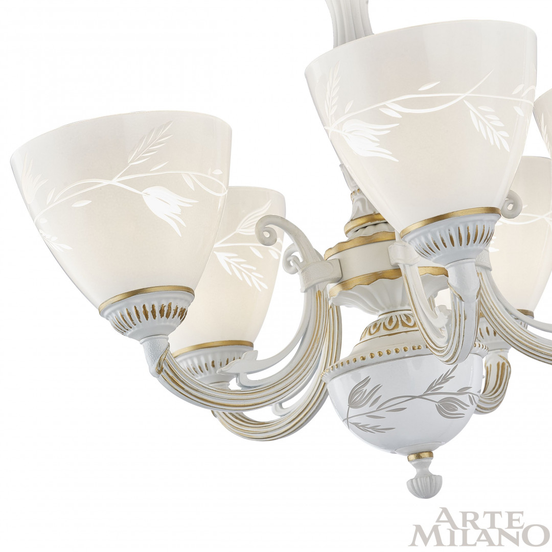 подвесная люстра arte milano 343659/5 wt+g