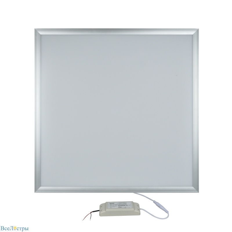 светодиодная панель uniel ulp-6060-42w/nw effective silver