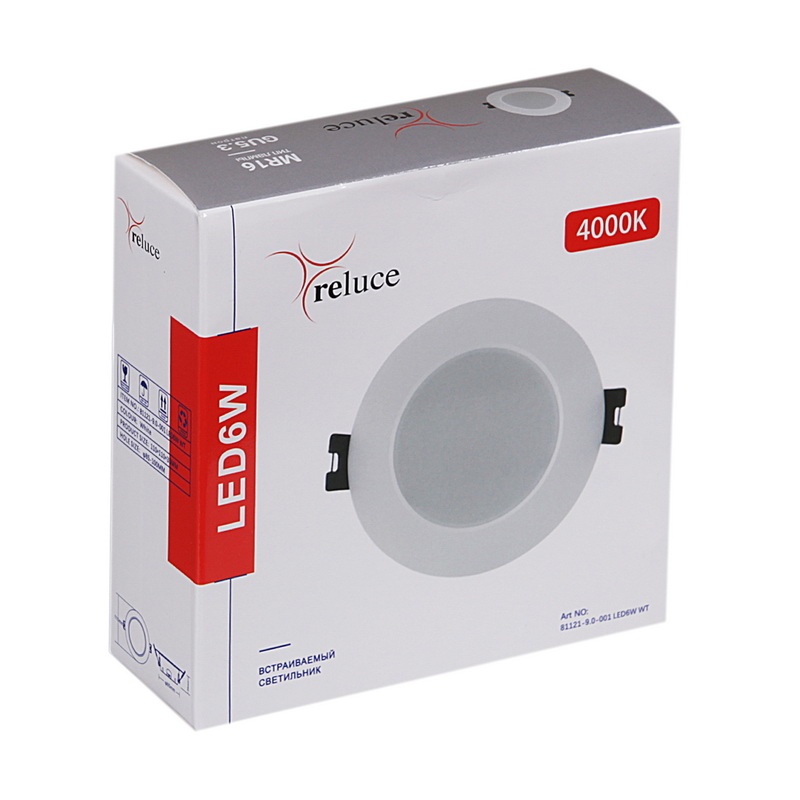 точечный светильник reluce 81121-9.0-001 led6w wt
