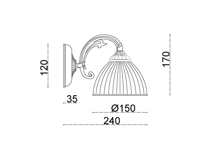 бра myfar ines mr2710-1w