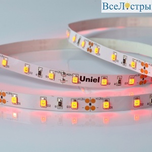 ULS-M11-2835-60LED/m-8mm-IP20-DC12V-4,8W/m-5M-RED PROFI катушка в герметичной упаковке