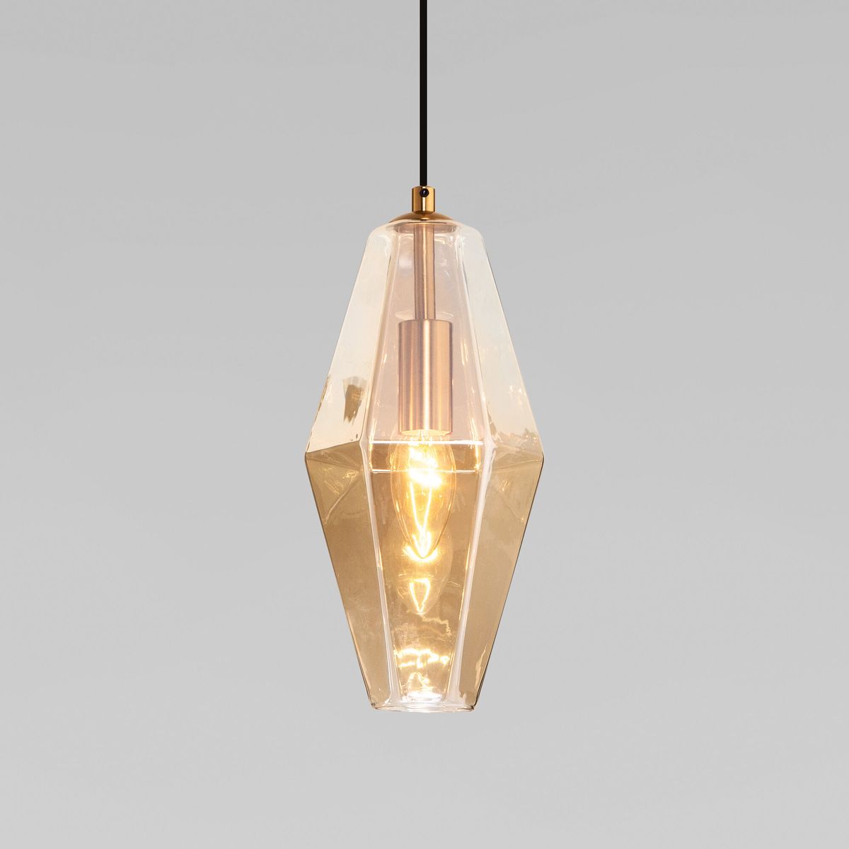 подвесной светильник eurosvet prism 50236/1 янтарный a058957
