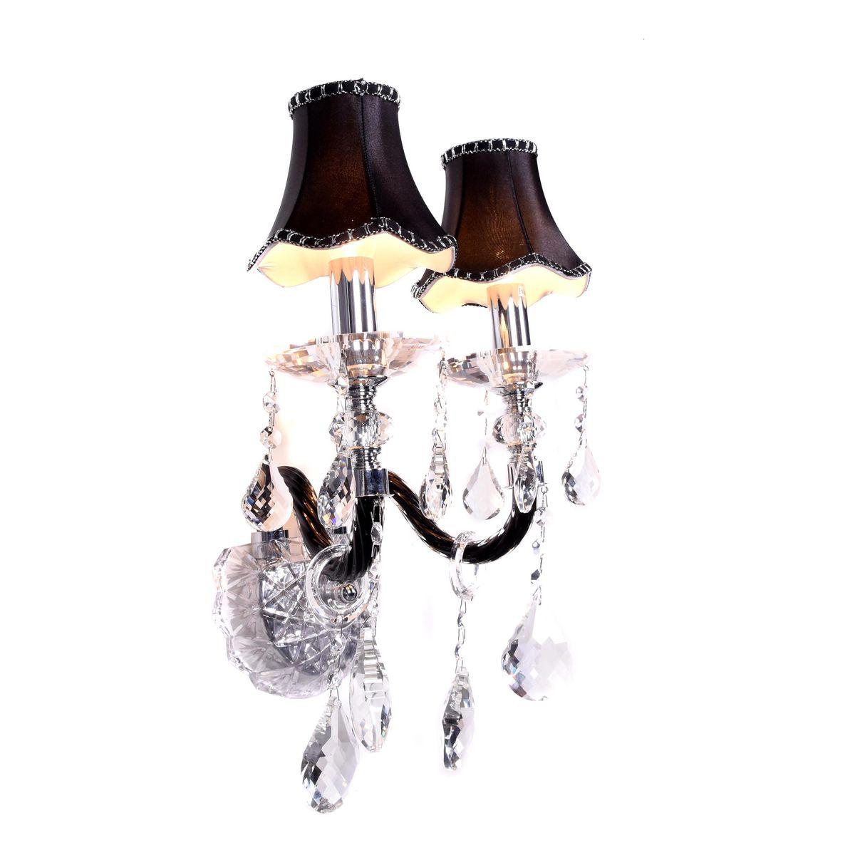 бра lumina deco denica ldw 66249-2 bk