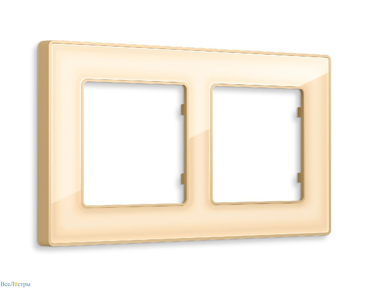 рамка двухместная ambrella volt arctic af580602