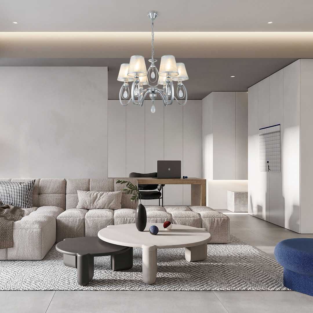 подвесная люстра arte milano 347203/6 cr