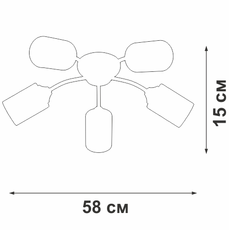 потолочная люстра vitaluce v2558-1/5pl